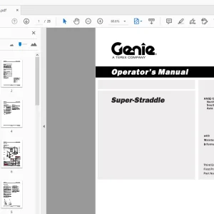 Genie Super-Straddle Operator's Manual 133452 - PDF