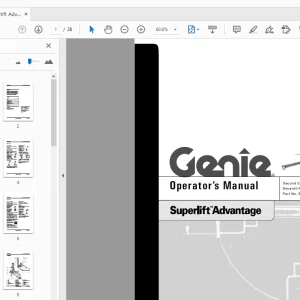 Genie Superlift Advantage Operator’s Manual 33499 - PDF