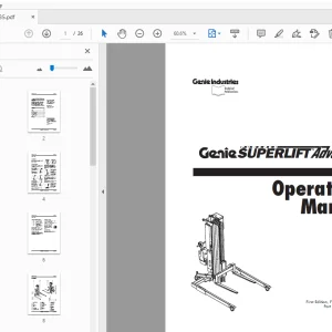 Genie Superlift Advantage Operator's Manual 52035 - PDF DOWNLOAD