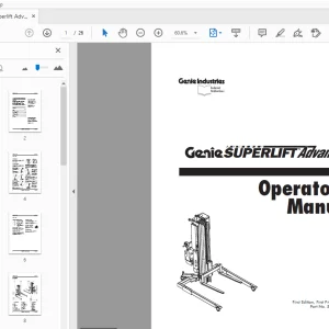 Genie Superlift Advantage Operator's Manual 52035 - PDF