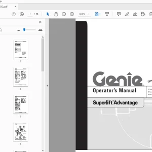 Genie Superlift Advantage Operator's Manual 97550 - PDF