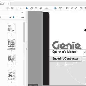 Genie Superlift Contractor Operation Manual 33547 PDF
