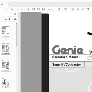 Genie Superlift Contractor Operator Manual 33547 PDF Download