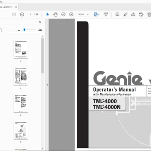 Genie TML-4000 TML-4000N Operation Manual 82199 PDF