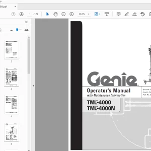 Genie TML-4000 TML-4000N Operator's Manual 82199 - PDF