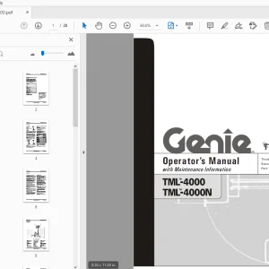 Genie TML-4000 TML-4000N Operator's Manual 97600 - PDF