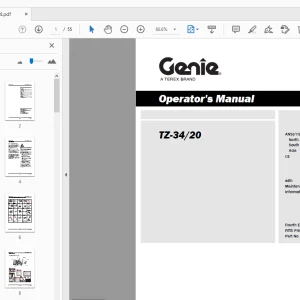 Genie TZ-34/20 Operator's Manual 133554 - PDF