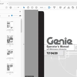 Genie TZ-34/20 Operator's Manual 227343 - PDF