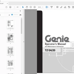 Genie TZ-34/20 Operator’s Manual 82400 - PDF