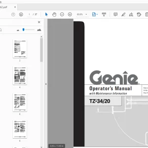 Genie TZ-34/20 Operator’s Manual 82662 - PDF DOWNLOAD