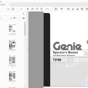 Operator Manual for Genie TZ-50 (114164) PDF Download