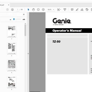 Genie TZ-50 Operator Manual 227344 - PDF Download