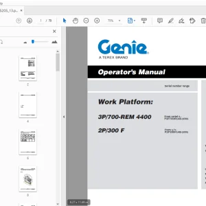 Genie Work Platform 3P/700-REM 4400 2P/300 F Operator’s Manual - PDF