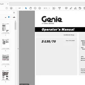 Genie Z-135/70 Operation Manual 114474 PDF Download