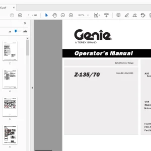 Genie Z-135/70 Operator's Manual 226486 - PDF