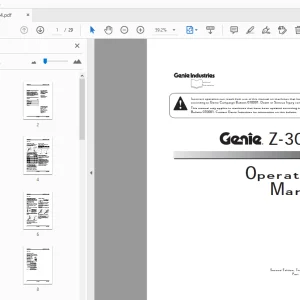 Genie Z-30/20 Operator's Manual - PDF DOWNLOAD
