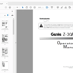 Genie Z-30/20 Operation Manual 24184 PDF Download
