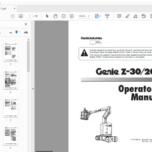 Genie Z-30/20N Operator's Manual 35531 - PDF DOWNLOAD