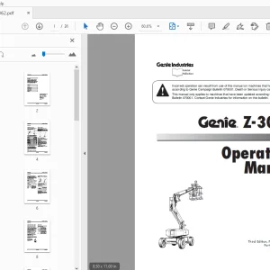 Genie Z-30/20 Operation Manual 43062 PDF