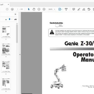 Genie Z-30/20 Operator Manual 43062 PDF Download