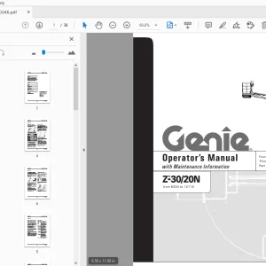 Genie Z-30/20N Operation Manual 1000046 PDF Download
