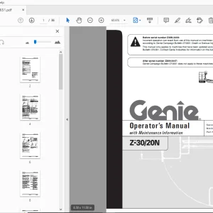 Genie Z-30/20N Operator’s Manual 43651 - PDF DOWNLOAD