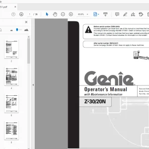 Genie Z-30/20N Operator's Manual 43651 - PDF DOWNLOAD