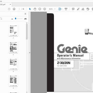 Download Genie Z-30/20N Operator's Manual 82282 PDF