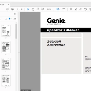 Operator Manual for Genie Z-30/20N & Z-30/20N RJ 133546 PDF