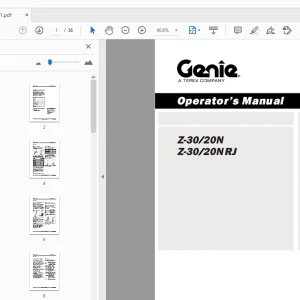 Genie Z-30/20N Z-30/20N RJ Operator's Manual 227521 - PDF
