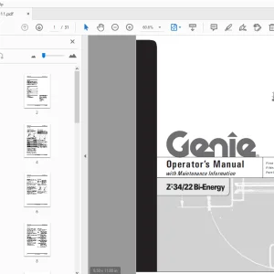 Genie Z-34/22 Bi-Energy Operator’s Manual 56011 - PDF DOWNLOAD