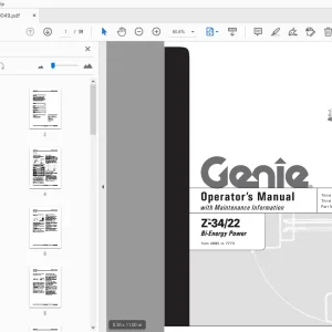 Genie Z-34/22 Bi-Energy Power Operator's Manual 1000049 - PDF