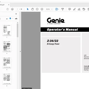 Genie Z-34/22 Bi-Energy Power Operator's Manual 133549 - PDF
