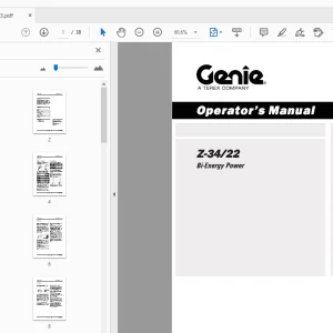 Genie Z-34/22 Bi-Energy Power Operator's Manual 227523 - PDF