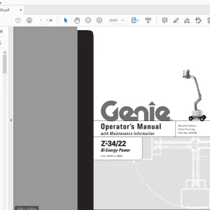 Genie Z-34/22 Bi-Energy Power Operator's Manual 82598 - PDF