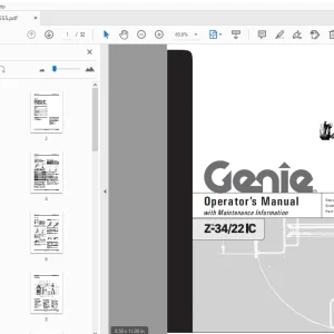 Genie Z-34/22 IC Operation Manual 43655 PDF Download