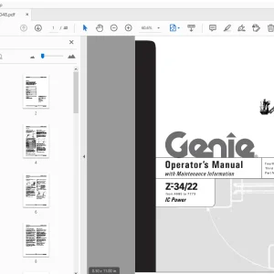 Genie Z-34/22 IC Power Operator's Manual 1000048 - PDF