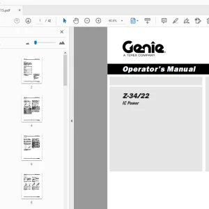Genie Z-34/22 IC Power Operator’s Manual 1258815 - PDF