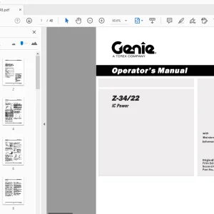 Genie Z-34/22 IC Power Operator's Manual 133548 - PDF DOWNLOAD