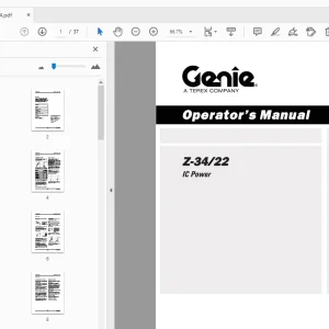 Genie Z-34/22 IC Power Operator's Manual 227524 - PDF DOWNLOAD