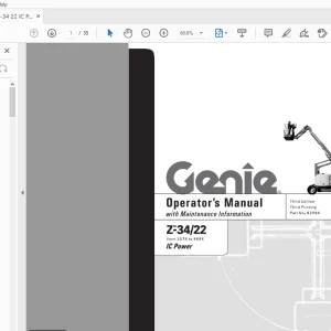 Genie Z-34/22 IC Power Operator's Manual 82594 - PDF