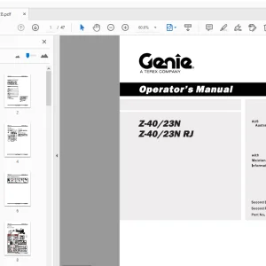 Genie Z-40/23N Z-40/23N RJ Operator 's Manual 227128 - PDF
