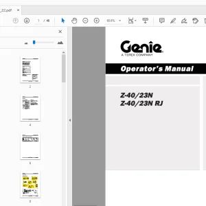 Genie Z-40/23N Z-40/23N RJ Operator's Manual 1258834_22 - PDF