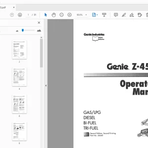 Genie Z-45/22 Gas/LPG/Diesel Operator's Manual 43640 - PDF