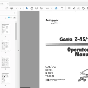 Genie Z-45/22 Gas/LPG/Diesel Operator's Manual  43640 - PDF