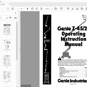 Genie Z-45/22 Operating Instruction Manual 27171 - PDF