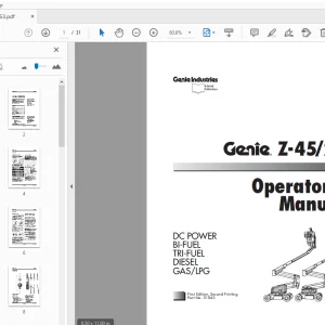 Download Genie Z-45/22 Operator's Manual 31063 PDF