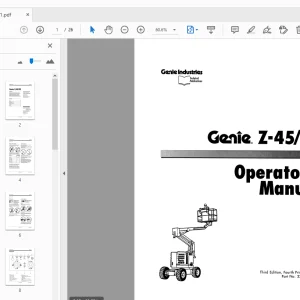 Genie Z-45/22 Operator's Manual 32921 - PDF