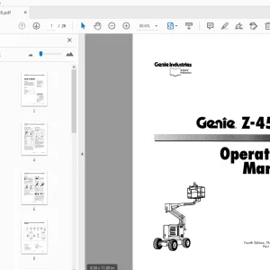 Genie Z-45/22 Operation Manual 43636 PDF
