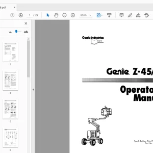 Genie Z-45/22 Operator Manual 43636 PDF Download